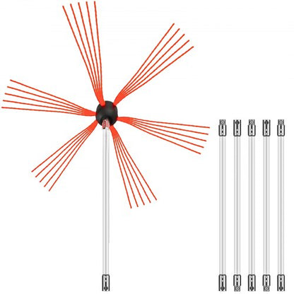 Chimney Sweep Kit Length Chimney Brush Kit With Nylon Flexible Rods  Rotary Cleaning System For Fir 8