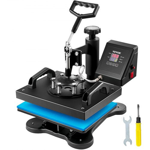 12"x10" Heat Press Machine – Digital Swing-Away Sublimation & Heat Transfer Printing Machine for T-Shirts