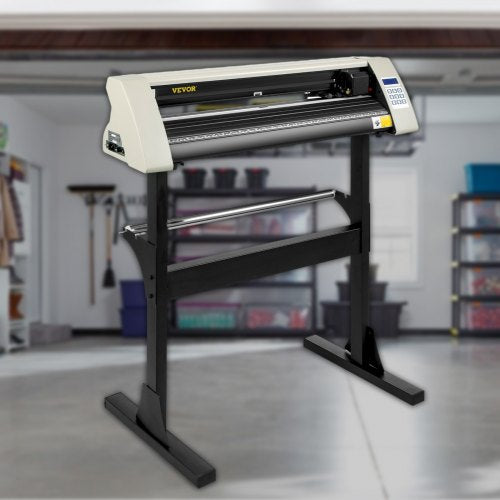 28" Vinyl Cutter Plotter, Adjustable Force & Speed Sign Making Kit w/ LCD Display, SignMaster Software, Sturdy Stand