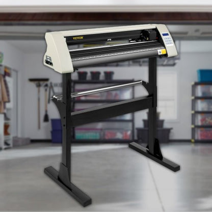28" Vinyl Cutter Plotter, Adjustable Force & Speed Sign Making Kit w/ LCD Display, SignMaster Software, Sturdy Stand