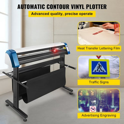 53 Inch Vinyl Plotter Machine HighSpeed Automatic Contour Cutter W Optical Eye Adjustable Pressure 2