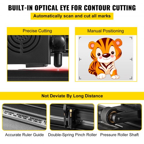 53 Inch Vinyl Plotter Machine HighSpeed Automatic Contour Cutter W Optical Eye Adjustable Pressure 3