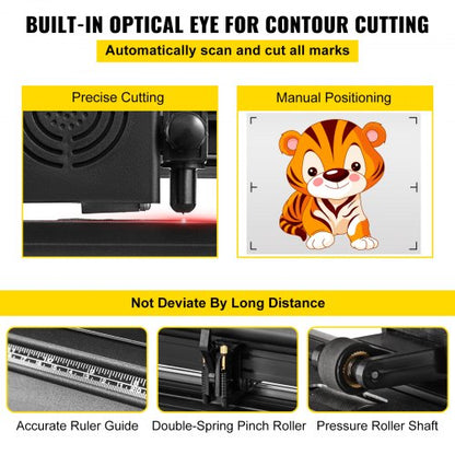 53 Inch Vinyl Plotter Machine HighSpeed Automatic Contour Cutter W Optical Eye Adjustable Pressure 3