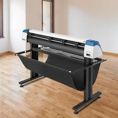 53 Inch Vinyl Plotter Machine, High-Speed Automatic Contour Cutter w/ Optical Eye, Adjustable Pressure