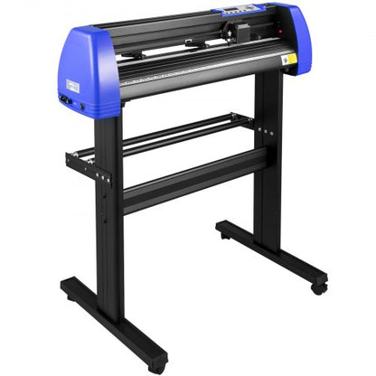 28" Vinyl Plotter Cutter Machine, 720mm Max Paper Feed with Sturdy Floor Stand, Adjustable Force
