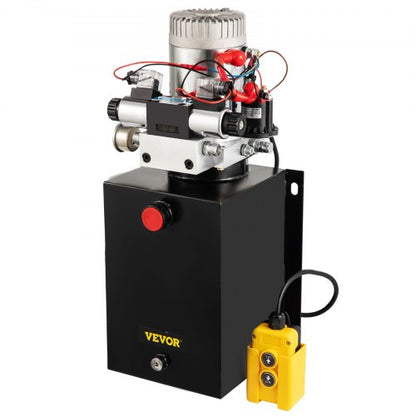 12V Hydraulic Power Unit DoubleActing Electric Hydraulic Pump With Brass Pressure Gauge For Dump Tr 8
