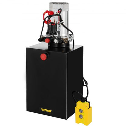20 Quart Hydraulic Power Unit Double Acting Hydraulic Pump For Dump Trailers  3200 PSI  12V DC  2 G 8