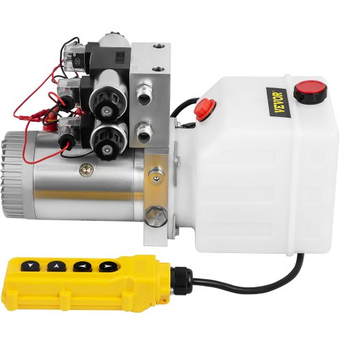 45 Quart Double Solenoid Hydraulic Pump 12V Double Acting Power Unit For Car Lifts 3200 PSI W Remot 7