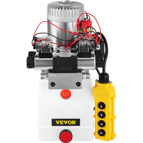 45 Quart Double Solenoid Hydraulic Pump 12V Double Acting Power Unit For Car Lifts 3200 PSI W Remot 9