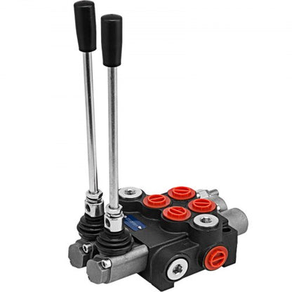 2-Spool Hydraulic Directional Control Valve, 11 GPM, 4300 PSI Double Acting Valve for Tractors & Loaders