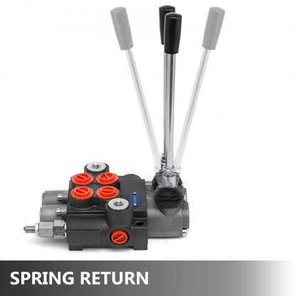 2-Spool Hydraulic Directional Control Valve, 11 GPM, 4300 PSI Double Acting Valve for Tractors & Loaders