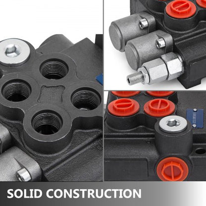 2-Spool 11 GPM Hydraulic Directional Control Valve with Joystick, Double Acting Valve for Tractors & Loaders (3600 PSI)