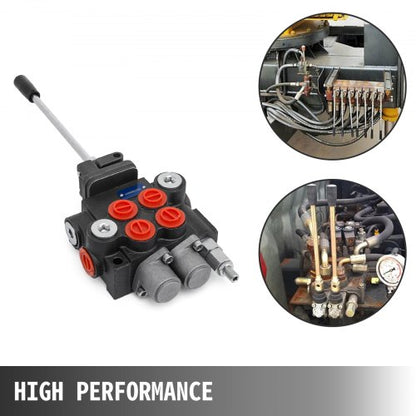 2-Spool 11 GPM Hydraulic Directional Control Valve with Joystick, Double Acting Valve for Tractors & Loaders (3600 PSI)