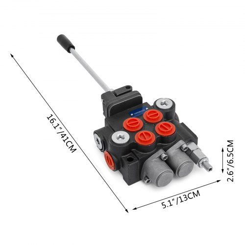 2-Spool 11 GPM Hydraulic Directional Control Valve with Joystick, Double Acting Valve for Tractors & Loaders (3600 PSI)
