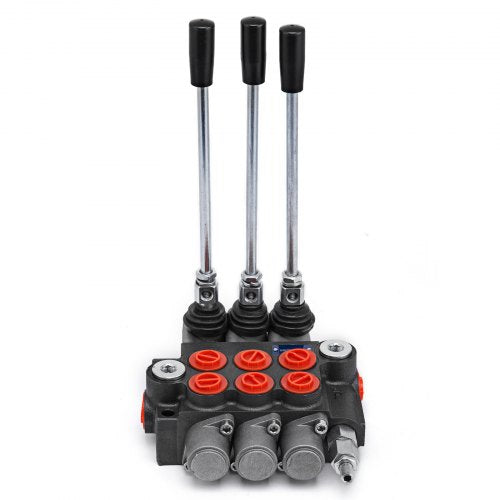 3 Spool Hydraulic Directional Control Valve, 11 GPM Double Acting Valve for Tractors & Loaders (3600 PSI)