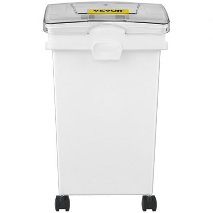 White Shelf Ingredient Bin With Scoop  Sliding Lid Commercial Storage Bins For Flour Rice  Pet Food 7
