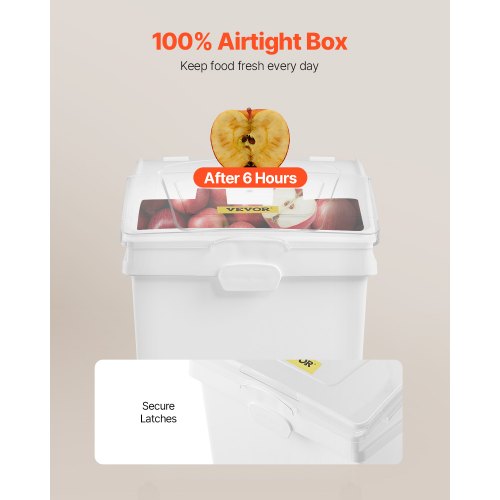 3Pack White Shelf Ingredient Bin With Scoop  Sliding Lid Commercial Storage Bins For Dry Food Rice  3