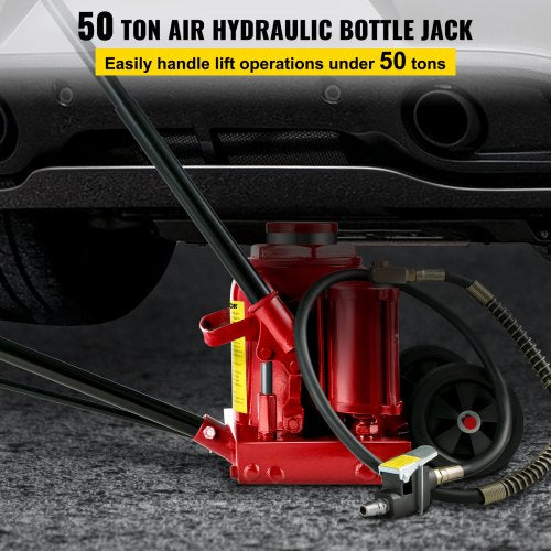 50 Ton Air Hydraulic Bottle Jack Heavy Duty 110200lbs Capacity For Auto Truck  RV Repair 2