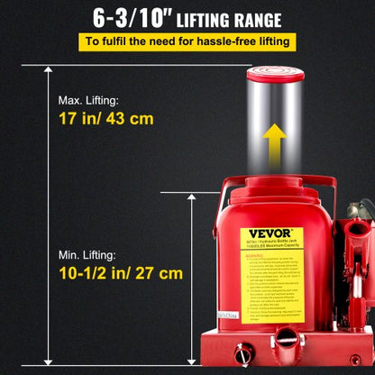 50 Ton Air Hydraulic Bottle Jack Heavy Duty 110200lbs Capacity For Auto Truck  RV Repair 3