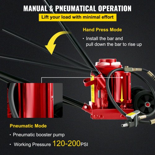 50 Ton Air Hydraulic Bottle Jack Heavy Duty 110200lbs Capacity For Auto Truck  RV Repair 4