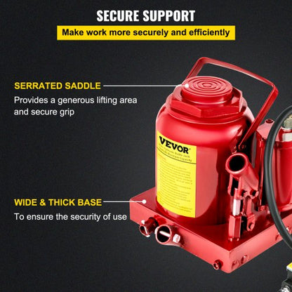 50 Ton Air Hydraulic Bottle Jack Heavy Duty 110200lbs Capacity For Auto Truck  RV Repair 5