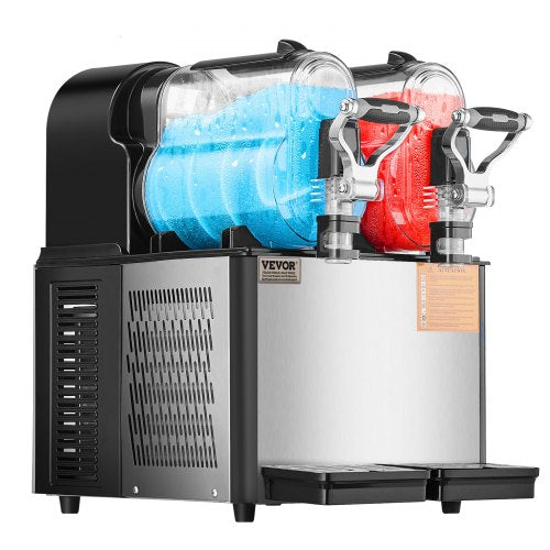 Commercial Slushy Machine With Tanks Stainless Steel Frozen Drink Maker For Margarita Juice  Cold D 8