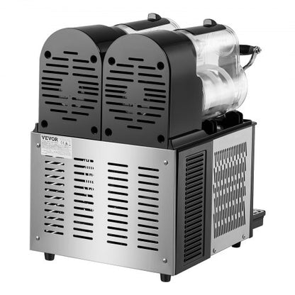 Commercial Slushy Machine With Tanks Stainless Steel Frozen Drink Maker For Margarita Juice  Cold D 10