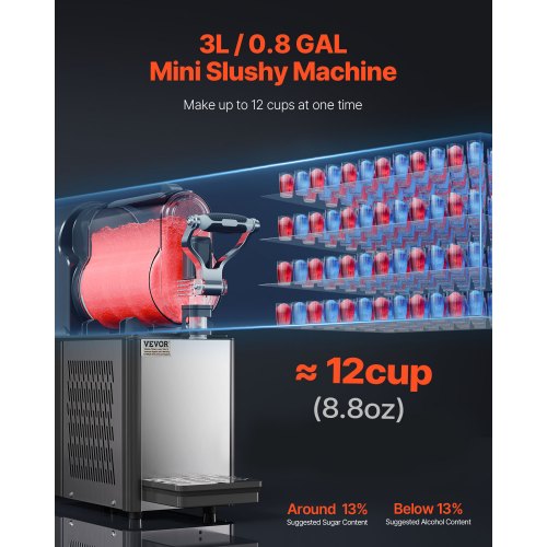 Commercial Slushy Machine Single Bowl Slush Drink Maker Frozen Drink Machine With Temperature Contr 2
