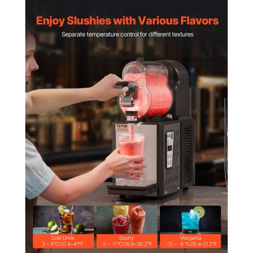 Commercial Slushy Machine Single Bowl Slush Drink Maker Frozen Drink Machine With Temperature Contr 3