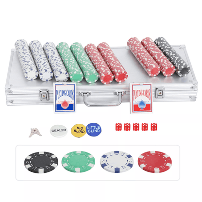 500 Piece Poker Chips Set With Case For Texas Holdem And Casino Style Games 1