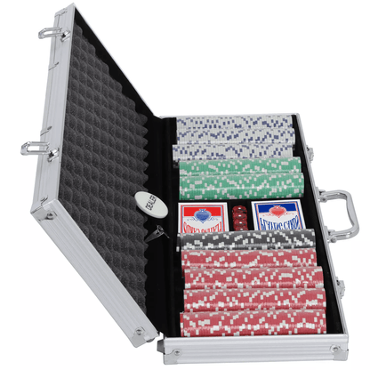 500 Piece Poker Chips Set With Case For Texas Holdem And Casino Style Games 3