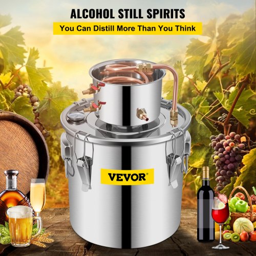 Moonshine Still Distillery Kit With Circulating Pump Stainless Steel Alcohol Still With Copper Tube 2