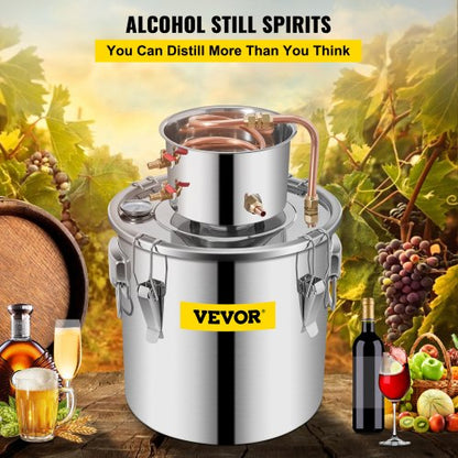 Moonshine Still Distillery Kit With Circulating Pump Stainless Steel Alcohol Still With Copper Tube 2
