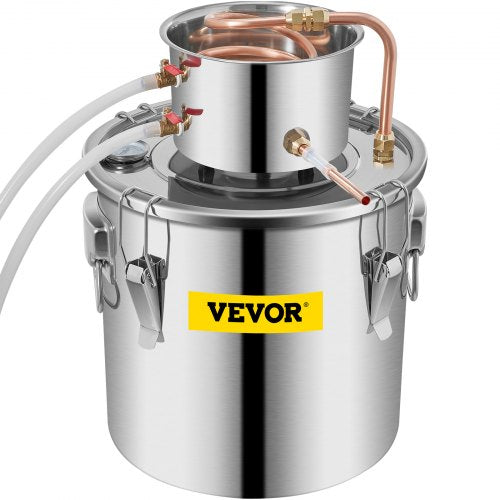 Moonshine Still Distillery Kit With Circulating Pump Stainless Steel Alcohol Still With Copper Tube 10