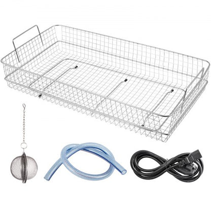 30L Professional Ultrasonic Parts Cleaner with Heater & Timer, Dual Frequency (28/40kHz) for Dental Instruments.