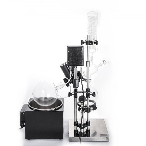 5L Rotary Evaporator RE-501, Digital Controller Vacuum Evaporator Set with 0-90RPM & Manual Lifting