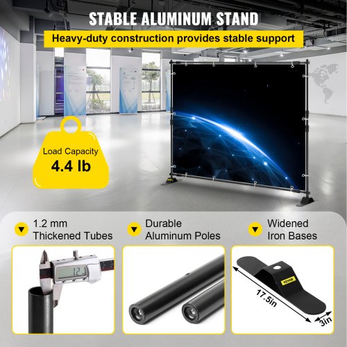 8ft Adjustable Step And Repeat Backdrop Banner Stand Retractable Display With Carrying Bag For Even 3