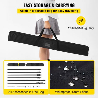 8ft Adjustable Step And Repeat Backdrop Banner Stand Retractable Display With Carrying Bag For Even 6