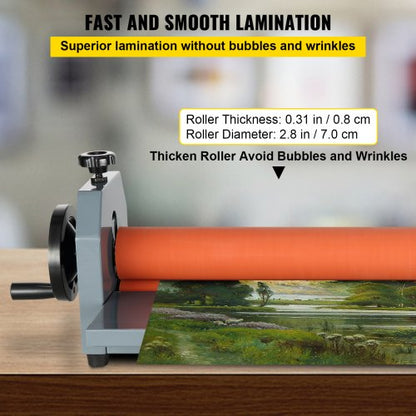 39 Manual Cold Roll Laminator Machine 10mm Vinyl Photo Film Hand Crank Pressure Laminator For Profe 2