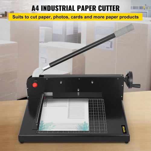 Heavy Duty Paper Cutter 300 Sheet Capacity 45HRC Hardness Guillotine Trimmer With Metal Base For Of 2