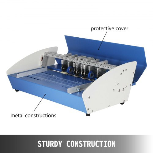 21 Inch Paper Creasing Scoring Machine, 3-in-1 Heavy Duty Metal Electric Perforator for Professional Use
