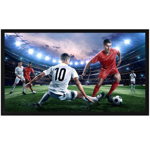 120" 16:9 Fixed Frame Projector Screen, 4K/HDTV Ready with 1.2 Gain for Home Theater & 3D Movies