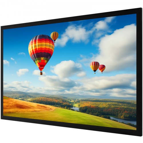 120" 16:9 Fixed Frame Projector Screen, 4K/HDTV Ready with 1.2 Gain for Home Theater & 3D Movies