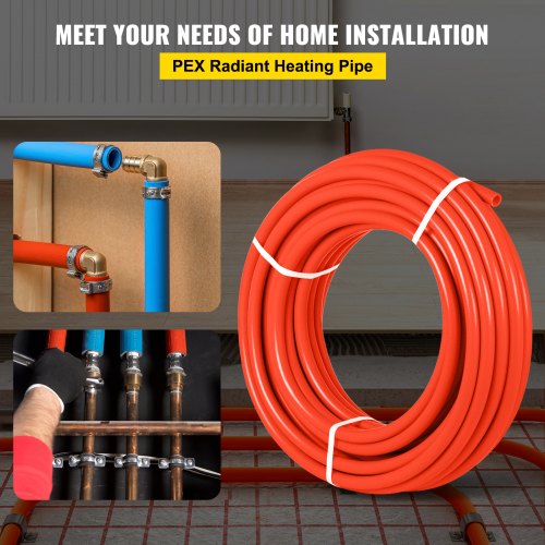 12 X 1000ft Oxygen Barrier PEX Pipe EVOH Radiant Heat Floor Heating Tubing For Plumbing  Cold  Hot  2