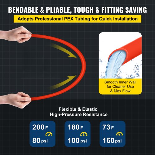 12 X 1000ft Oxygen Barrier PEX Pipe EVOH Radiant Heat Floor Heating Tubing For Plumbing  Cold  Hot  4
