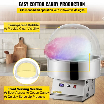 Candy Machine Bubble Shield Clear Plastic Cotton Candy Cover For Commercial Candy Maker Durable Acr 6