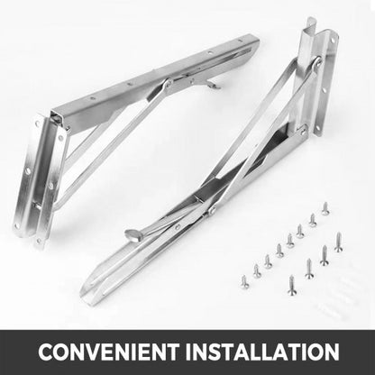 Concession Shelf Stainless Steel Drop Down Folding Serving Food Shelf for Trailer Serving Window, Foldable Concession