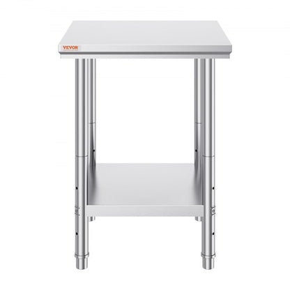 Stainless Steel Commercial Kitchen Work Food Prep Table With Adjustable Undershelf Heavy Duty Utili 9