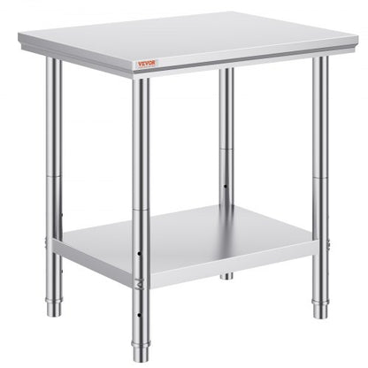 Commercial Worktable & Workstation, Heavy Duty Stainless Steel Work Table for Home, Restaurant, Metal Prep Table