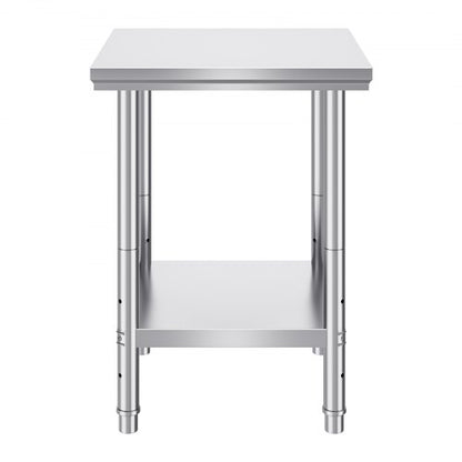 Stainless Steel Commercial Kitchen Work Food Prep Table With Adjustable Undershelf Heavy Duty Utili 10